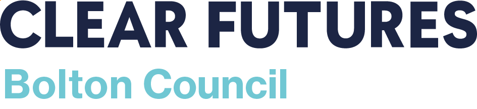 Clear Futures and Bolton Council partnership logo
