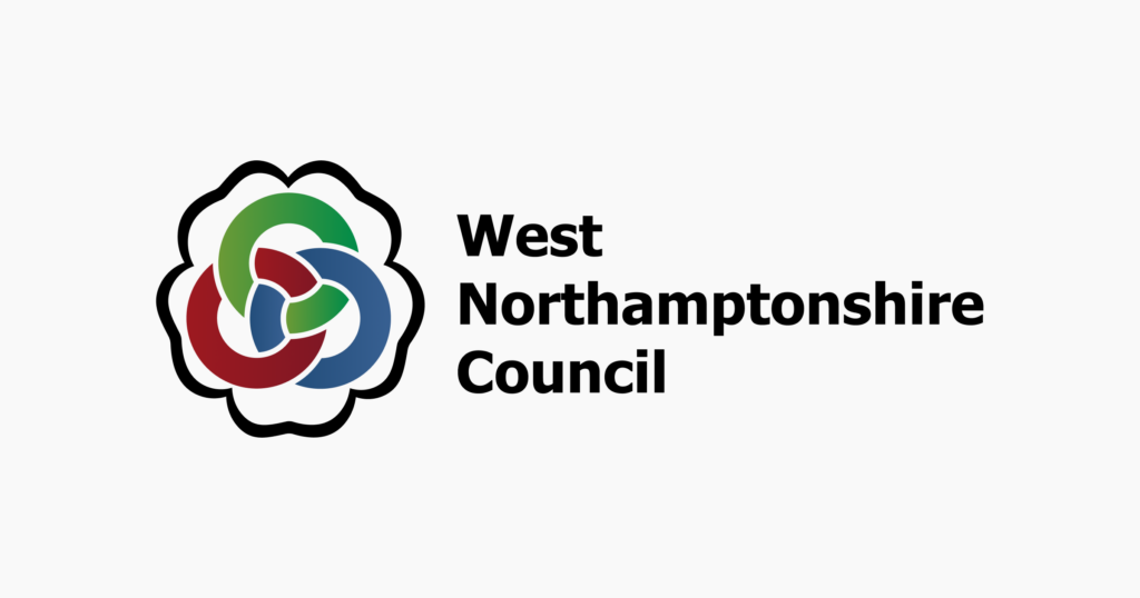 West Northamptonshire Council logo  in partnership with Clear Futures