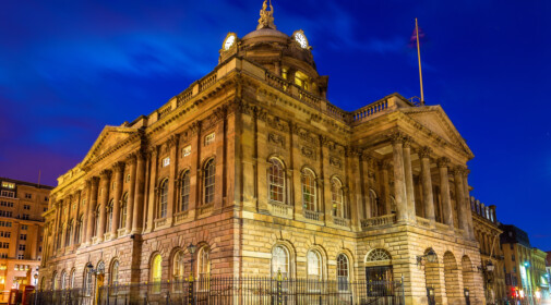 Liverpool town hall at night