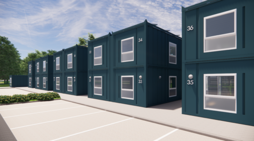 design visualisation of relocatable temporary accommodation units